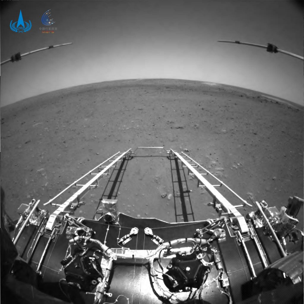China Has Released the First Photographs Taken by Its Zhurong Rover