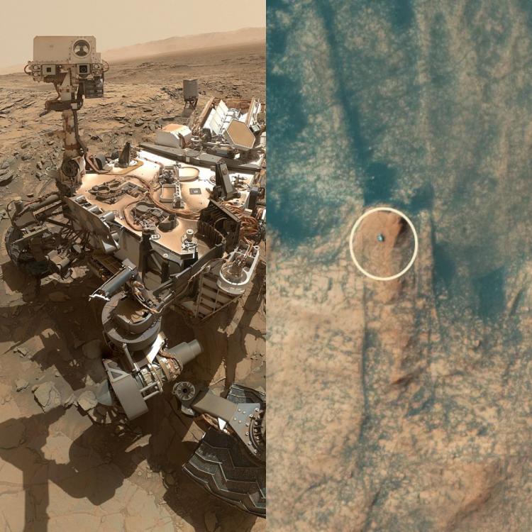 NASA Mars Spacecraft Snaps Amazing Image of Rover Far Below