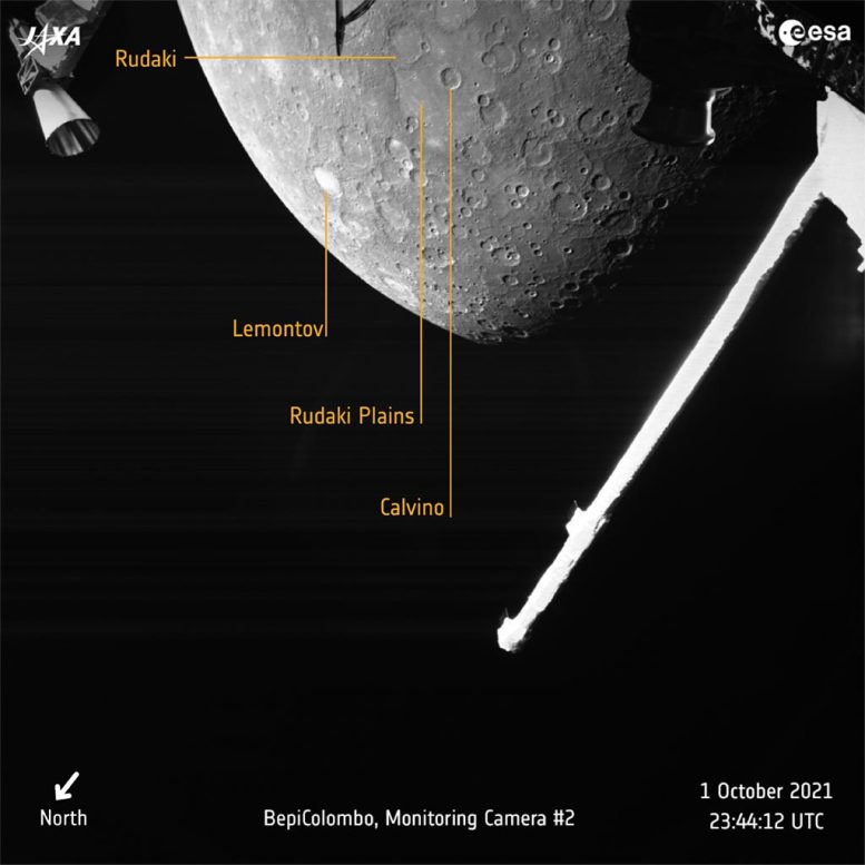 BepiColombo Captures Its First Stunning Images of Mercury During Close Gravity Assist Flyby