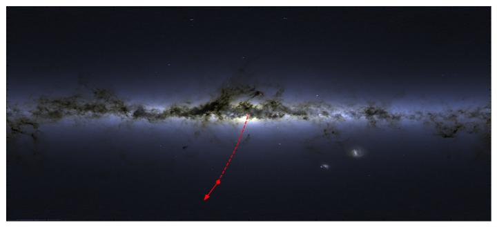 The Milky Way’s Black Hole Ejected a Star Towards Intergalactic Space at 6 Million km/h